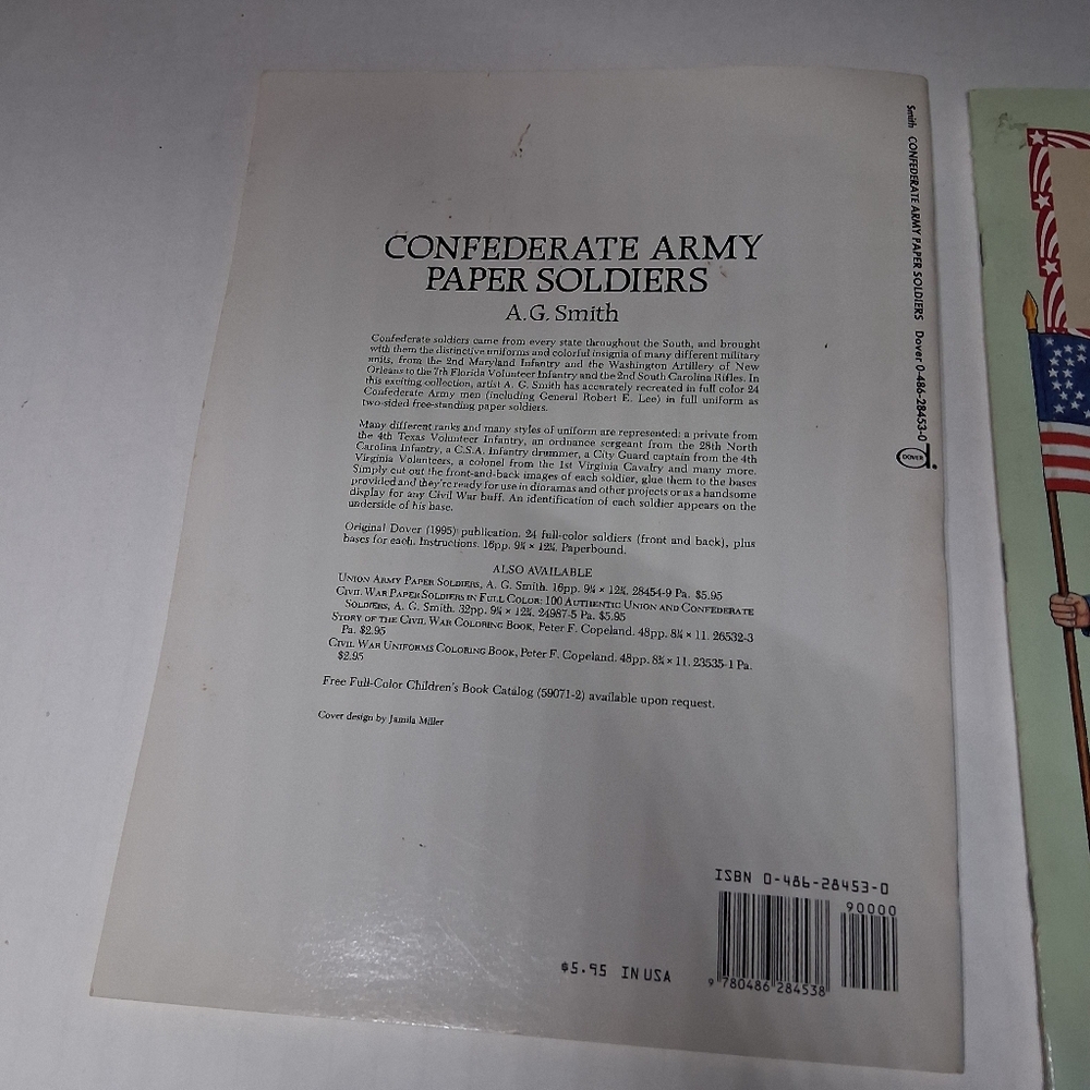 Confederate And Union Army Paper Soldiers Paper Dolls AG Smith - Picture 7 of 16